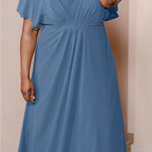 Revelry Dusty Blue Bridesmaid/Formal Dress